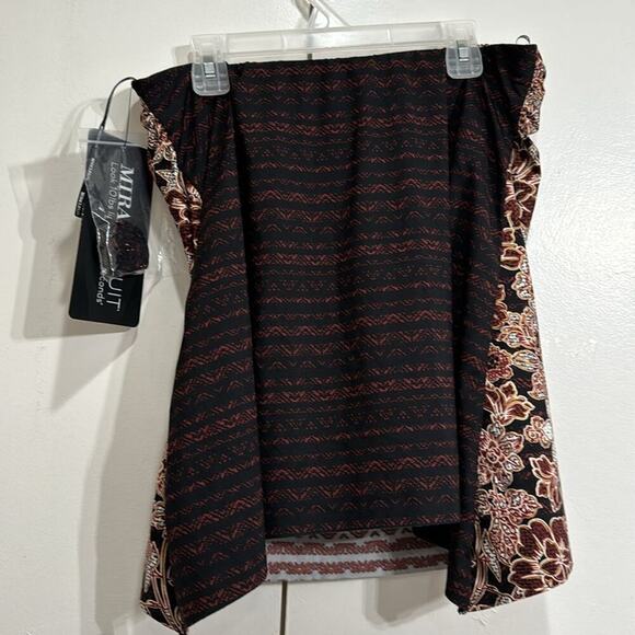 NWT Miraclesuit Mendhika Tamarind Brown Bandini Tankini Top Size 8 - Picture 5 of 6